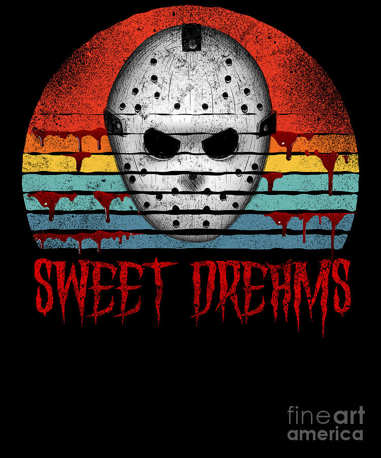 Horror Movie Sweet Dreams Hockey Mask Digital Art by Yestic