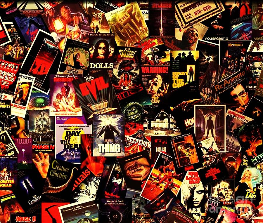 Horror Movies Collage Tapestry - Textile by Daniel Knight | Pixels