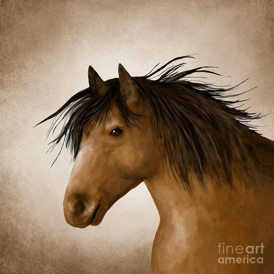 Horse 11 Digital Art by Lucie Dumas
