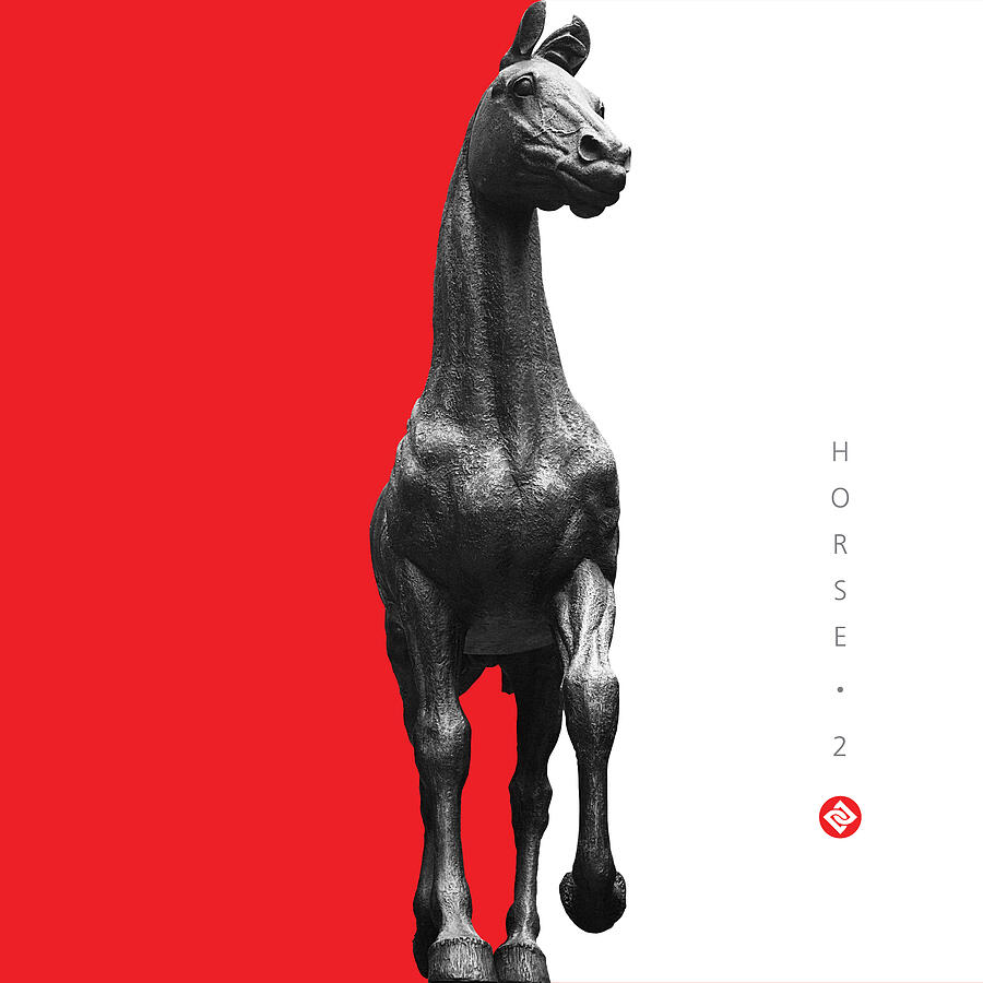 Polychrome Digital Art - Horse 2 by David Davies