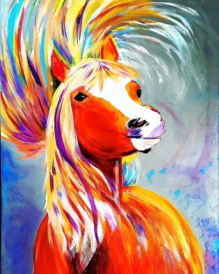 Horse Painting by Amy Kuenzie