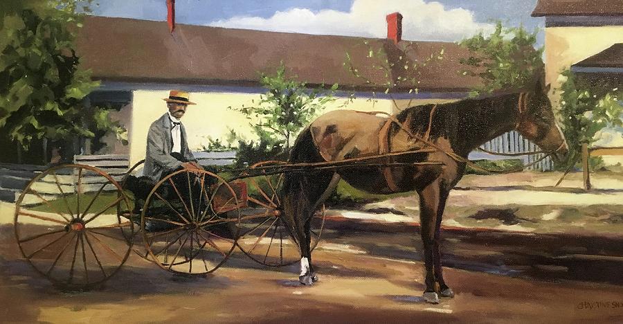 Horse and Buggy Painting by Chris Gholson