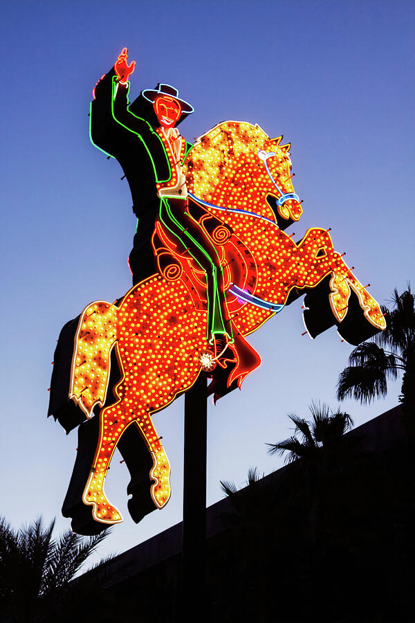 Horse and Rider Neon Sign, Las Vegas Photograph by Tatiana Travelways Horse and Rider Neon Sign, Las Vegas Photograph by Tatiana Travelways