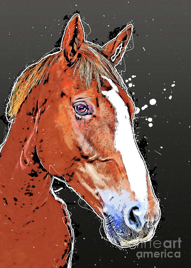 Horse Animals Art #horse Digital Art by Justyna Jaszke JBJart