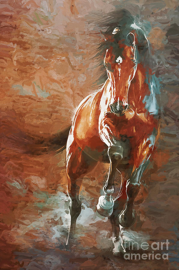Horse art 0112 Painting by Gull G