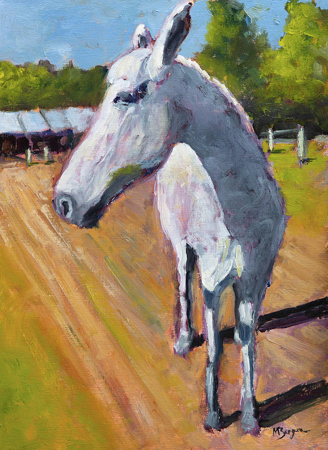 Horse at Inavale Painting by Mike Bergen