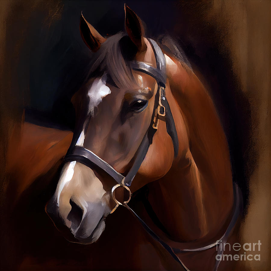 HORSE Design Series 1110-b Digital Art by Carlos Diaz