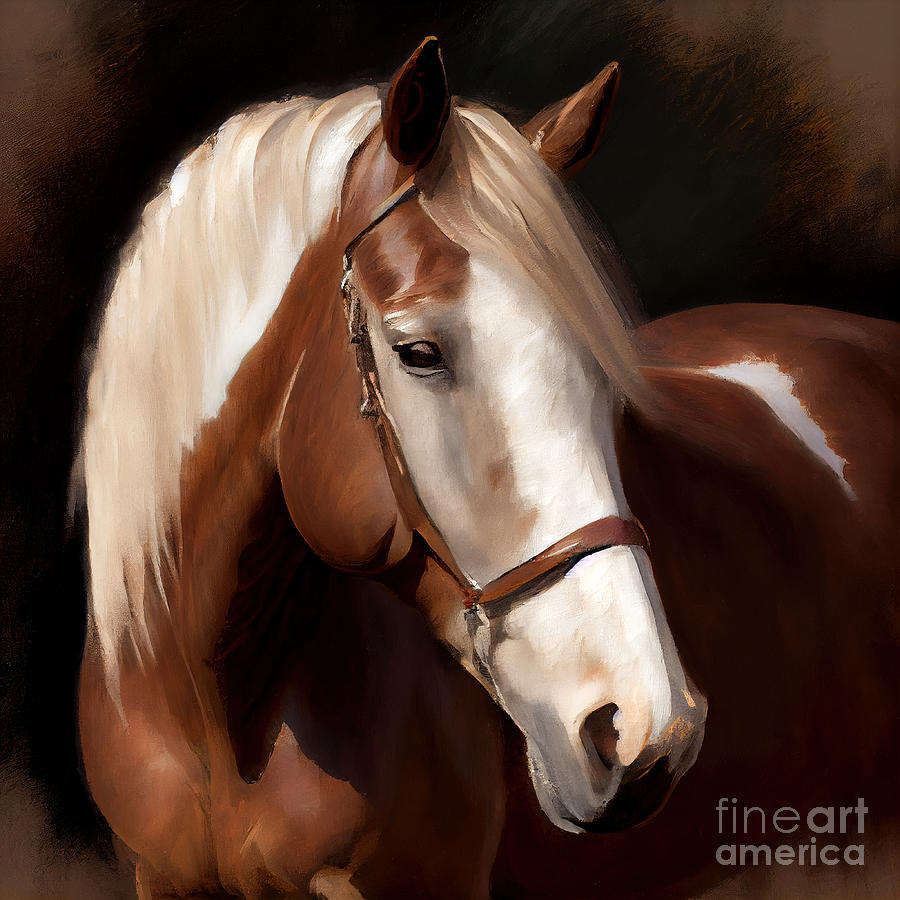 Horse Design Series 1109c Digital Art by Carlos Diaz