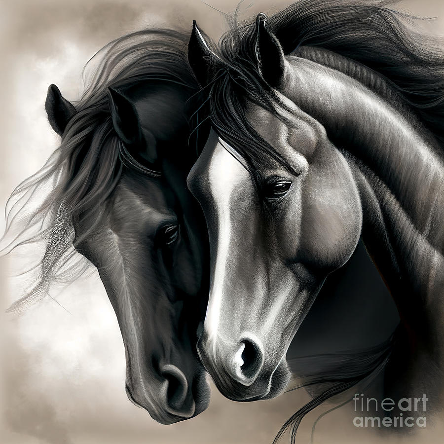 Horse Design Series 1202a Digital Art by Carlos Diaz