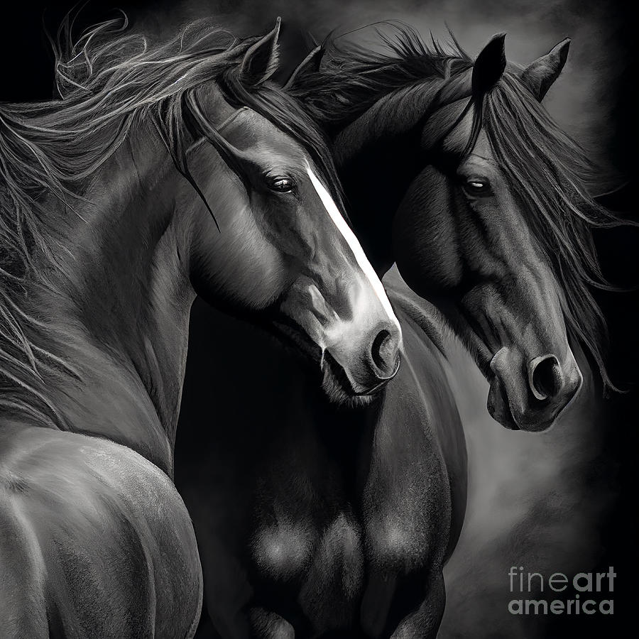Horse Design Series 1202b Digital Art by Carlos Diaz