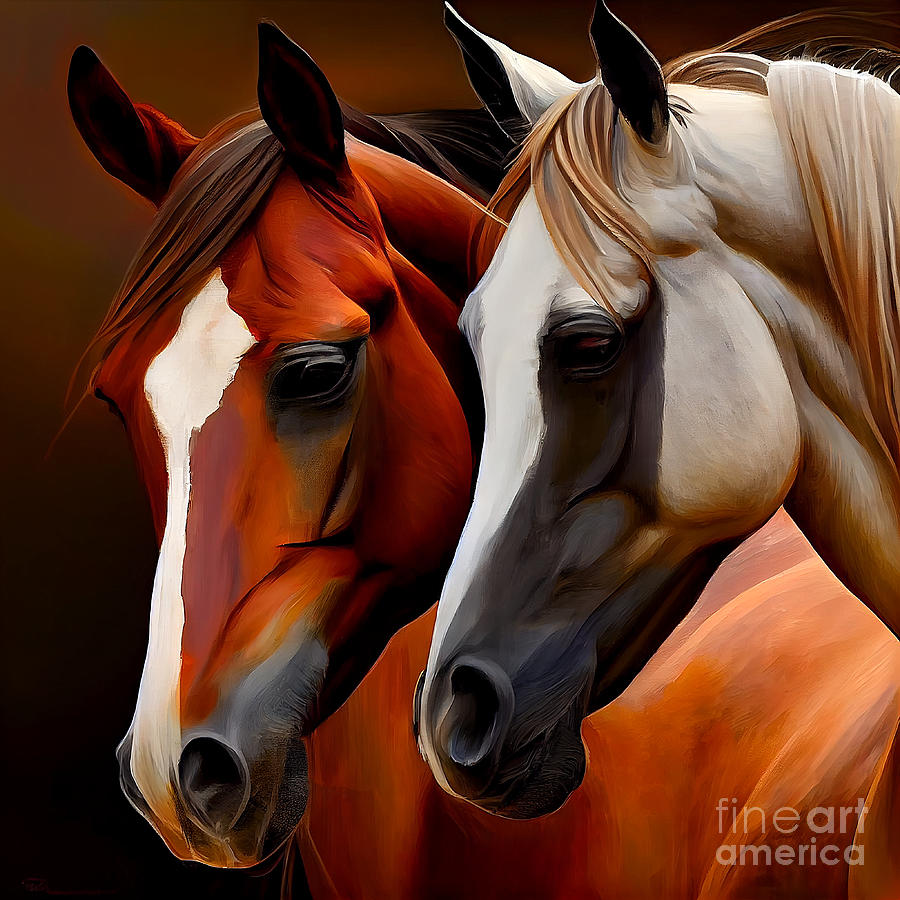 Horse Design Series 1207-b Digital Art by Carlos Diaz