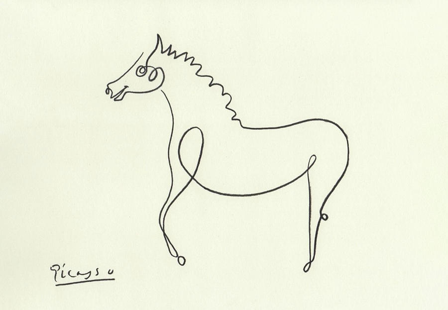 Horse drawing Drawing by Pablo Picasso - Pixels