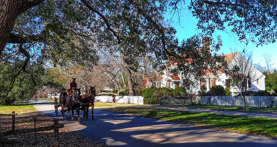 Horse Drawn Carriage Touring Colonial Williamsburg Photograph by Ola Allen