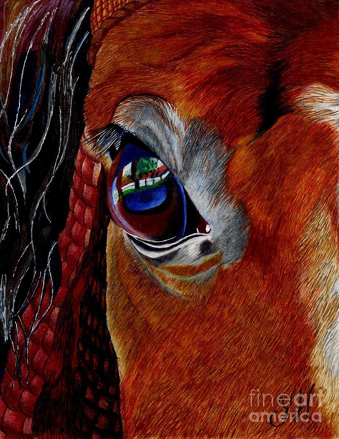 Horse eye view  Digital Art by Yenni Harrison