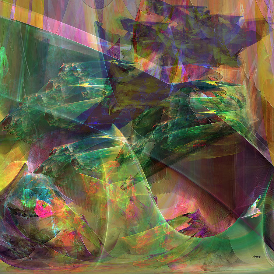 Horse Feathers - Square Version Digital Art by Studio B Prints