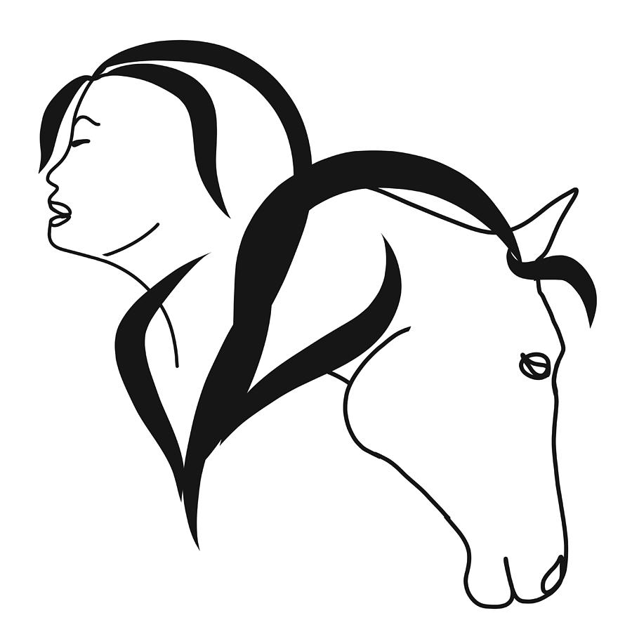 Horse Girl Digital Art