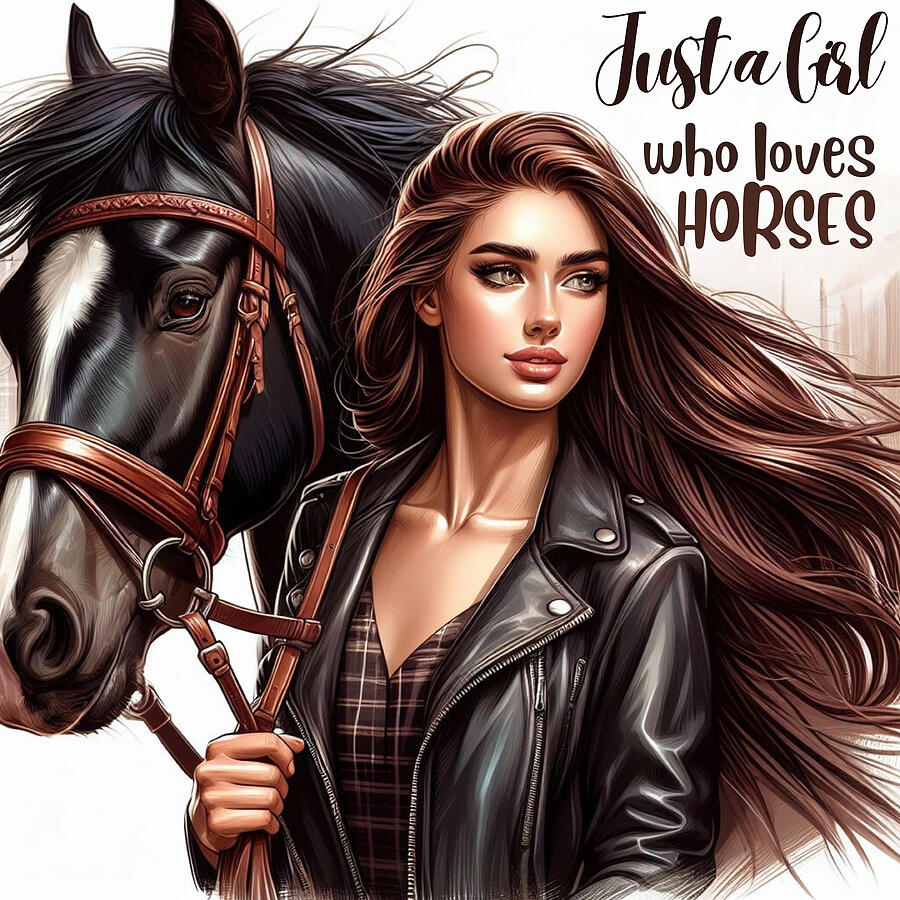 Horse Girl Power - Celebrate Your Love for Horses Digital Art by Eve  Designs - Fine Art America