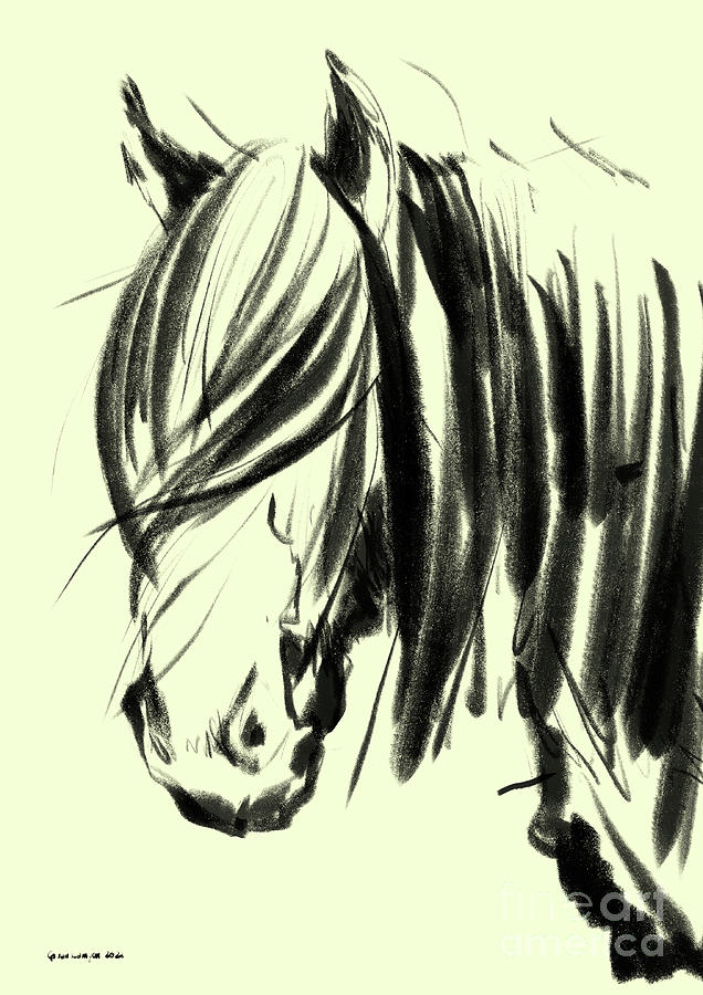 Horse Hair and Wind Painting by Go Van Kampen