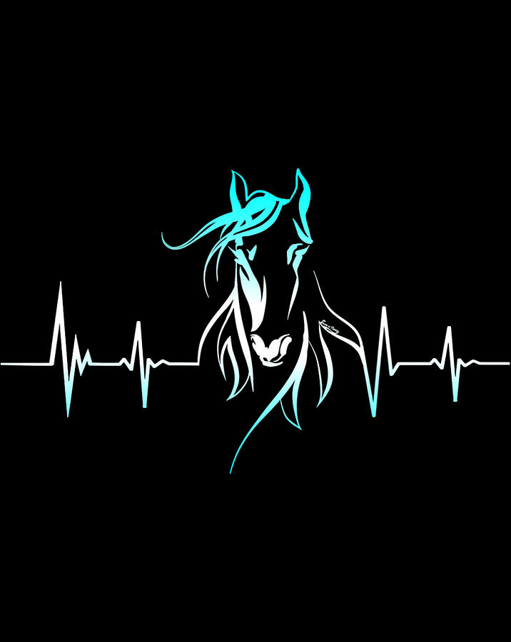 Horse Heartbeat Horse Lover Gifts Women Men Girls Teens .png Digital ...