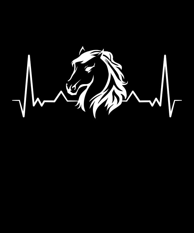 Horse Heartbeat Riding and Equestrian Gift Digital Art by P A - Fine ...