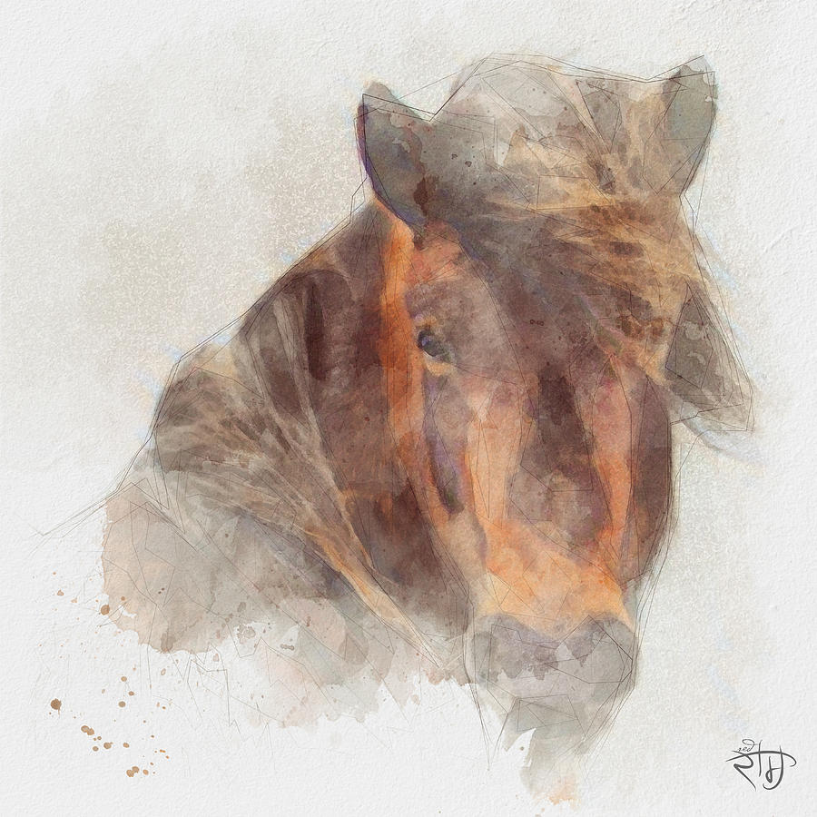 Horse Iceland Digital Art by Red Ram