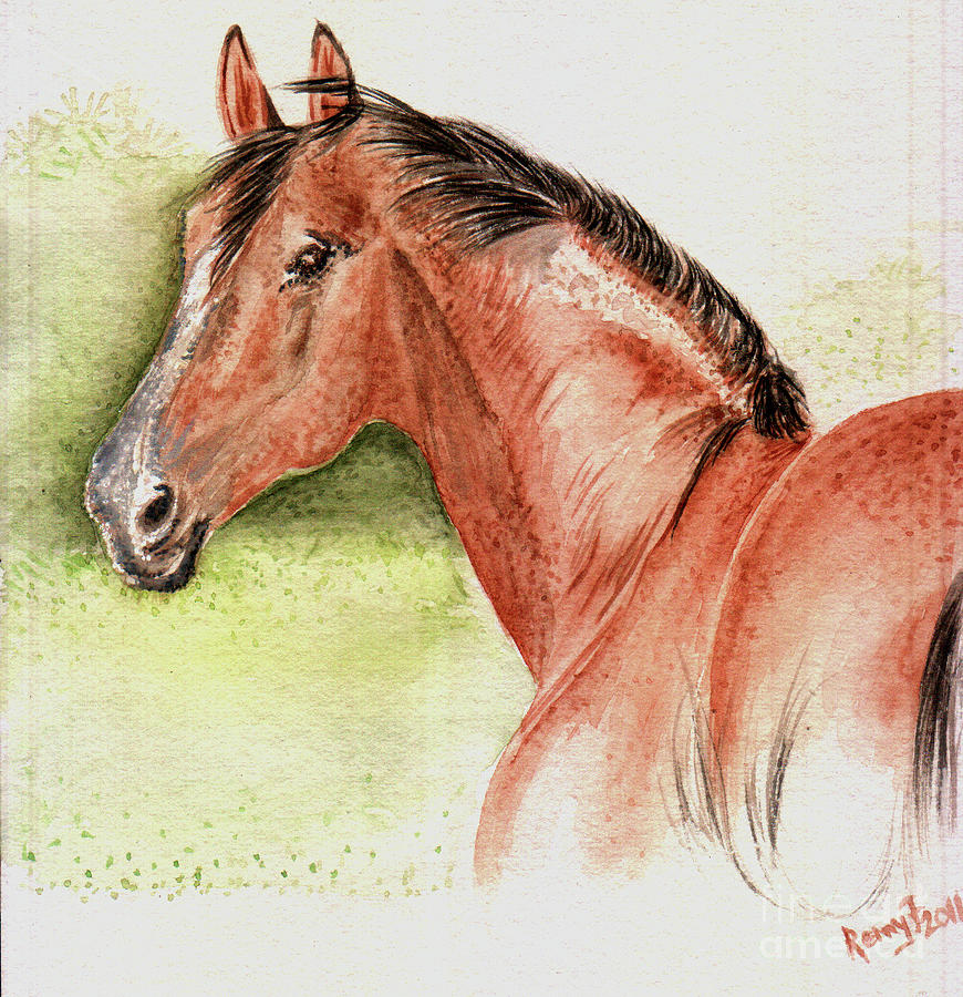 Horse in Breeze Painting by Remy Francis