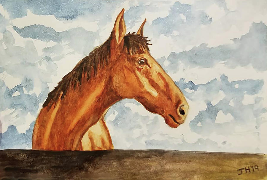 Horse Painting by Jean Haynes