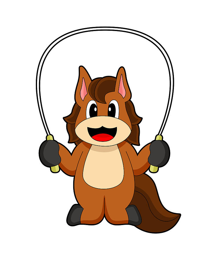 Horse Jump rope Rope Painting by Markus Schnabel Fine Art America