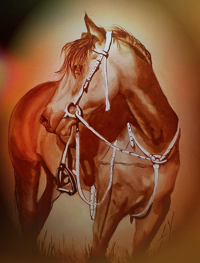Horse Digital Art by Loraine Yaffe