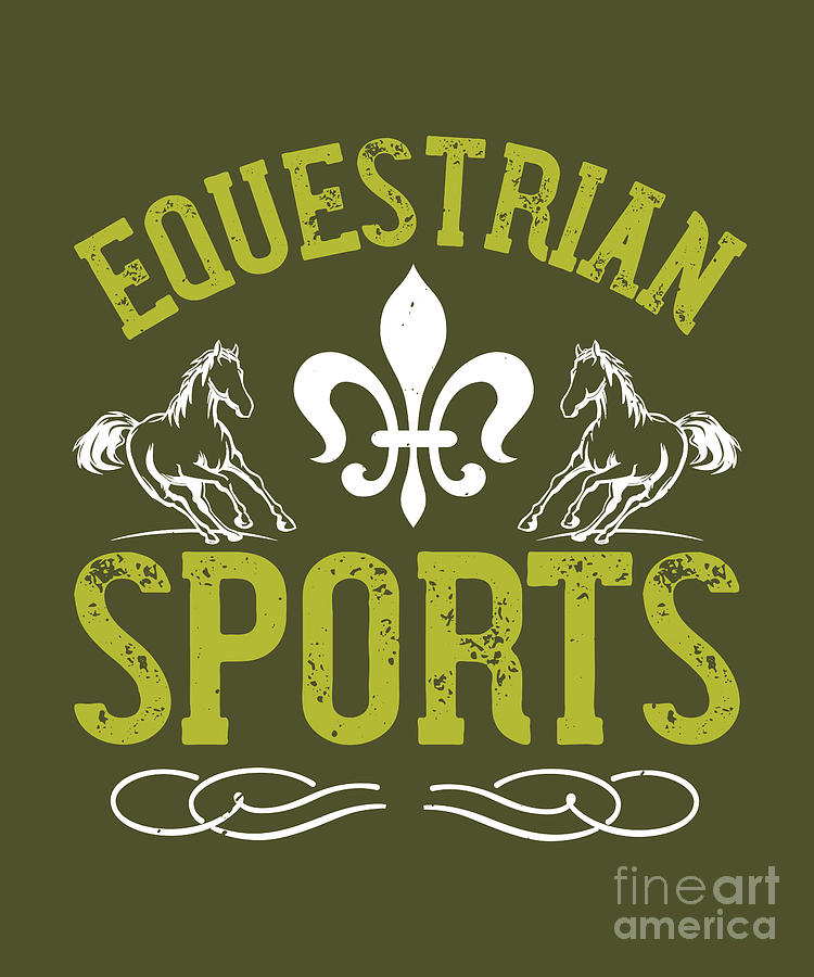 Sports Digital Art - Horse Lover Gift Equestrian Sports Horseback Riding by Jeff Creation