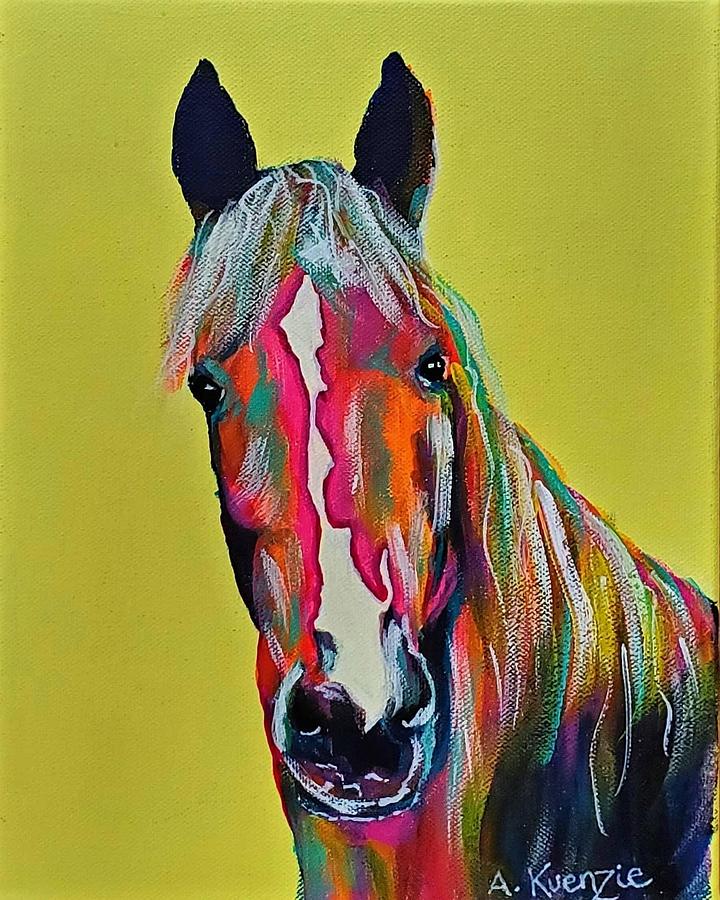 Horse of a Different Color  Painting by Amy Kuenzie