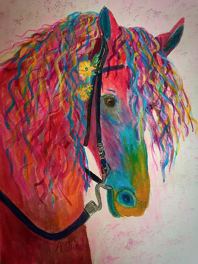Horse of a Different Color Painting by Anne Sands