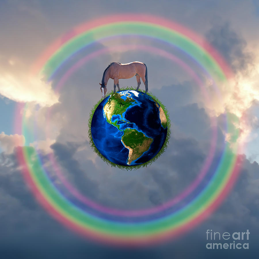 Horse on Earth Digital Art by Bruce Rolff