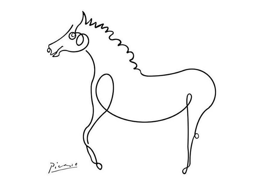 Claude Monet Drawing - Horse by Pablo Picasso