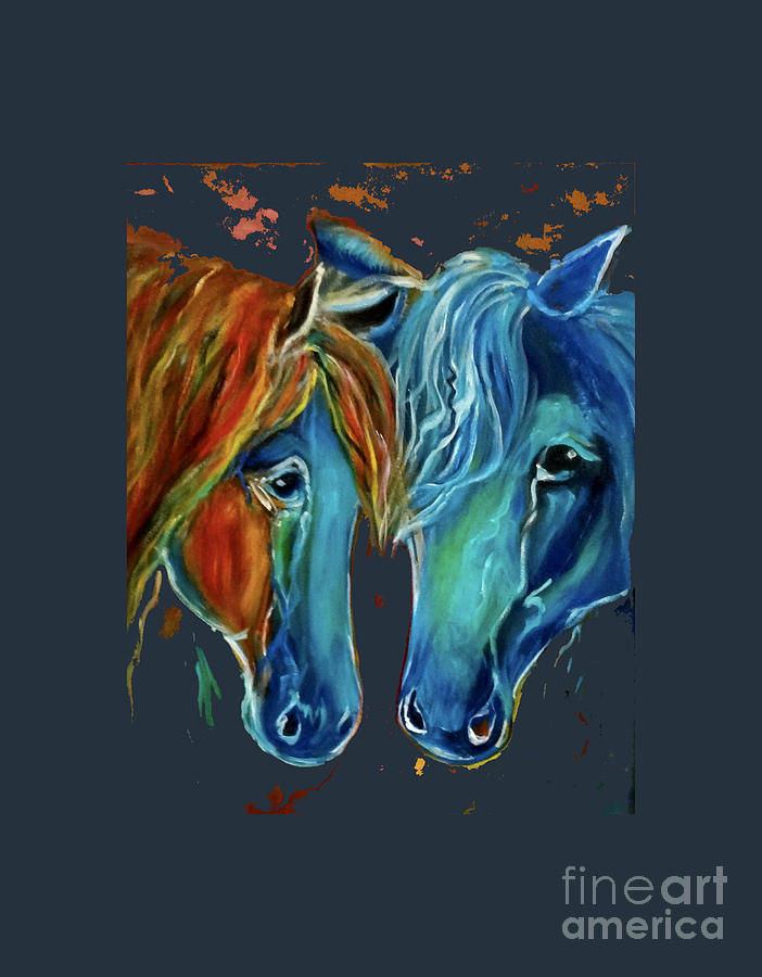 Horse Pals Painting by Jenny Lee