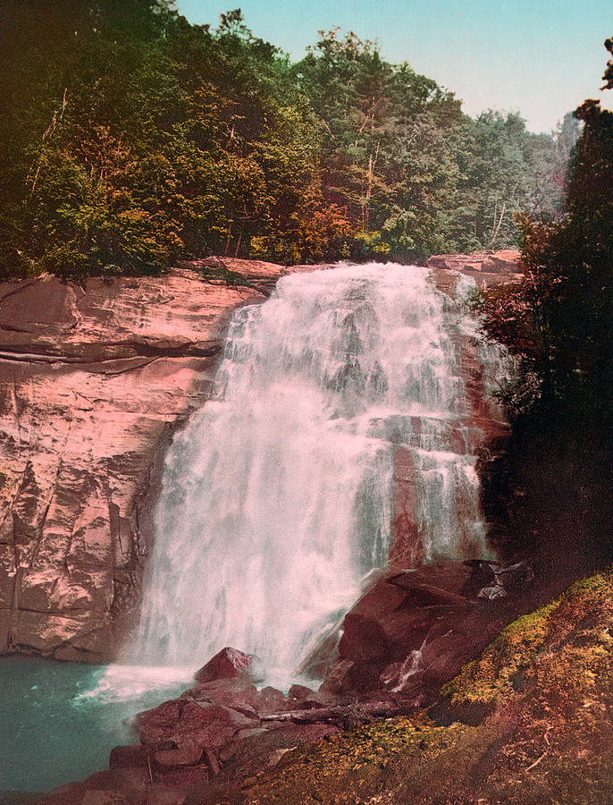Horse Pasture Falls - Sapphire North Carolina - 1902 Photograph by War Is Hell Store