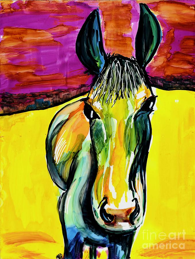 Horse Pop Painting Painting by Patty Donoghue