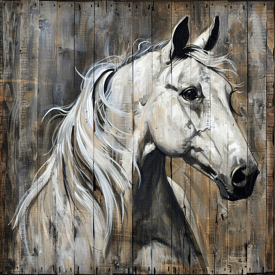 Horse Portrait 3 Digital Art by Athena Mckinzie