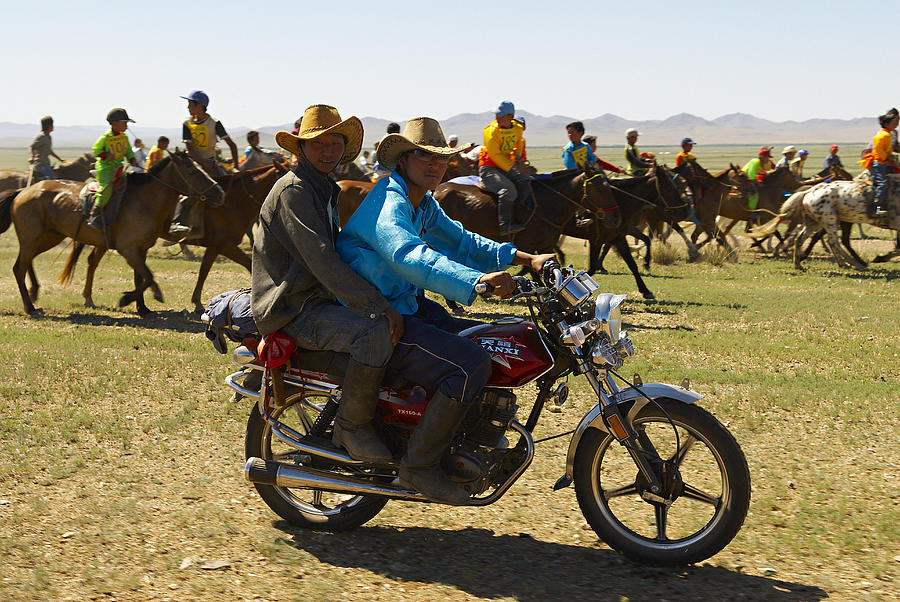 Horse race for Naadam festival Photograph by Tuul & Bruno Morandi