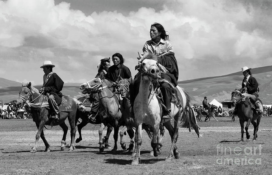 Horse Racing at Litang - Kham Region of Tibet Photograph by Craig Lovell