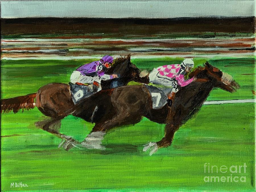 Horse racing Painting by Marc Bittan