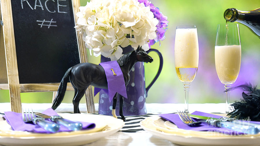 Horse racing Racing Day Luncheon table setting Photograph by Milleflore Images