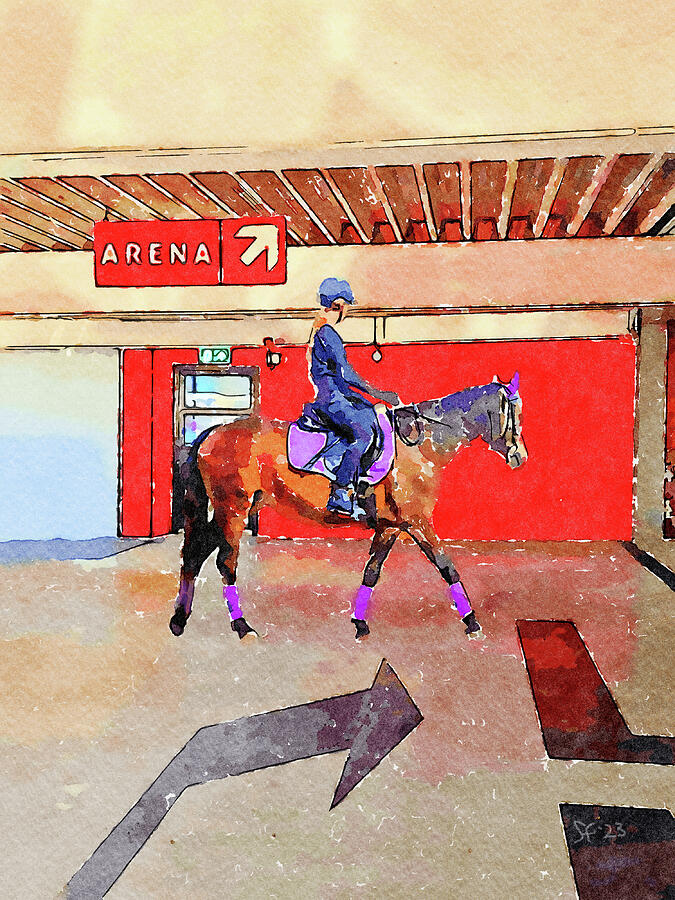 Horse Show Contestants  Digital Art by Shelli Fitzpatrick