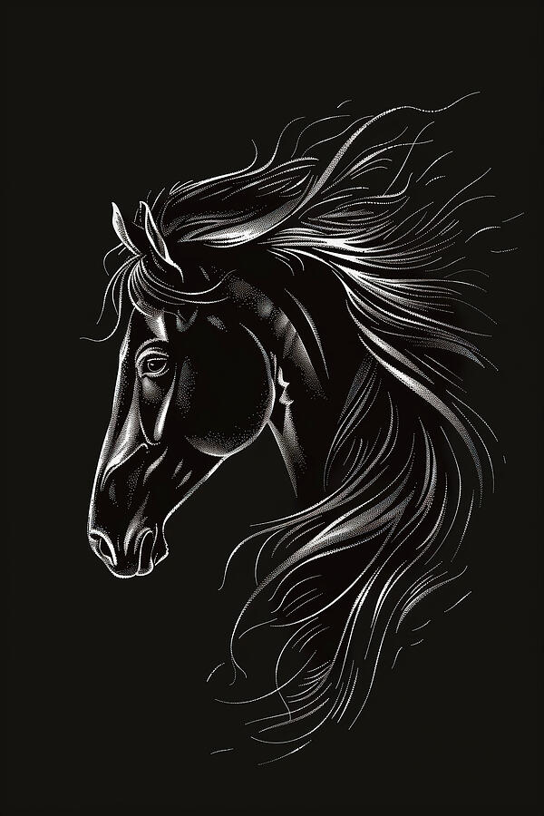 Horse Silhouette 3 Digital Art by Athena Mckinzie