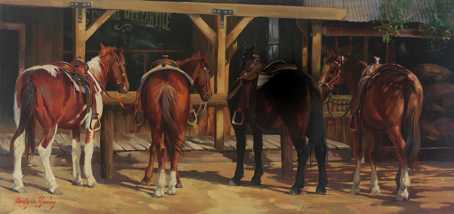 Horse Tales Painting by Carolyne Hawley