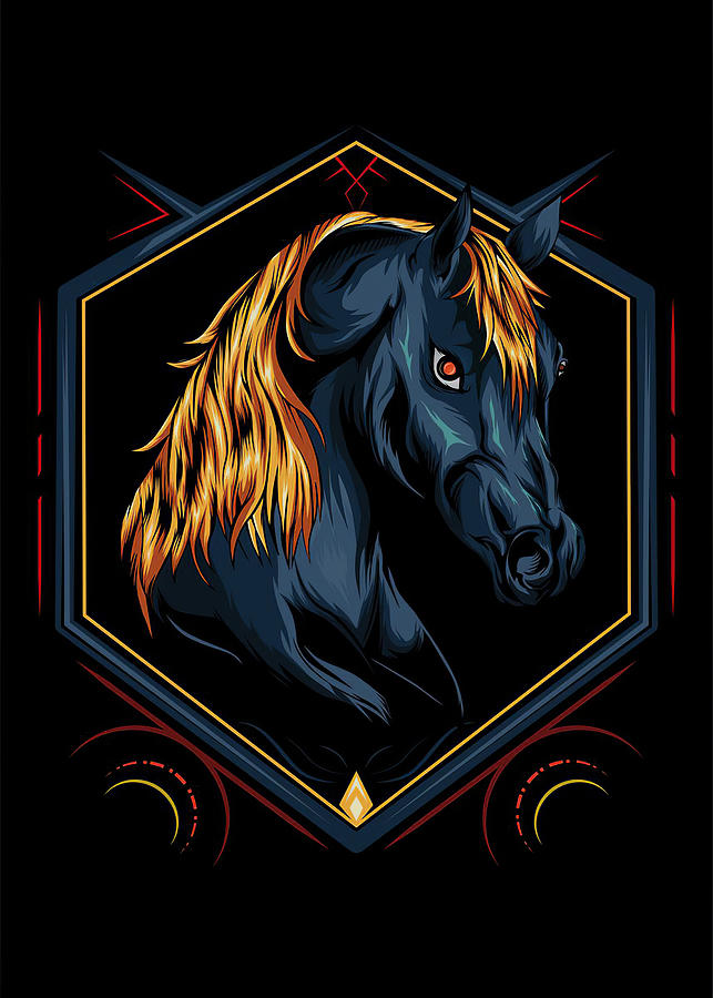 Horse Vector Horse Logo Digital Art By Rowlette Nixon