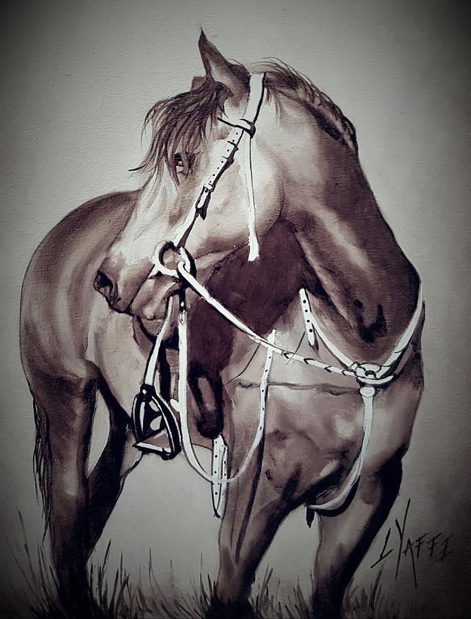 Horse with Bridle Painting by Loraine Yaffe