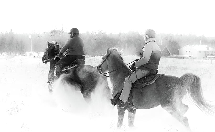 Horseback Riding In The Snow Photograph by Nick Mares