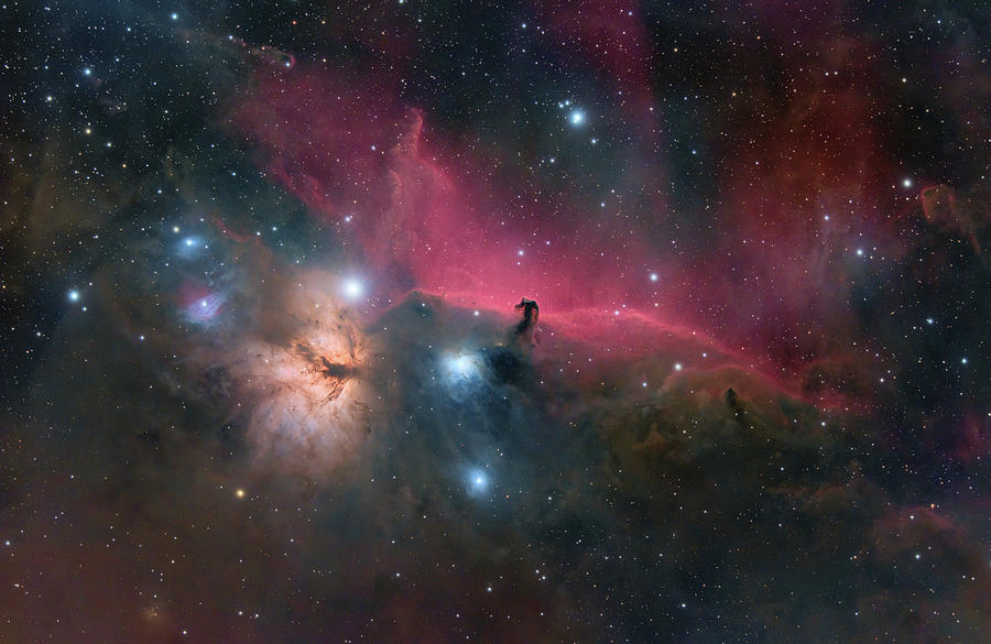 Horsehead and Flame Nebulae Photograph by Dana Matson - Pixels