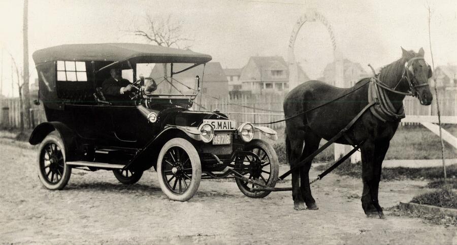 Horse Photograph - Horsemobile, Nantucket Island 1900 by Nantucket Historical Association - Linda Howes Website